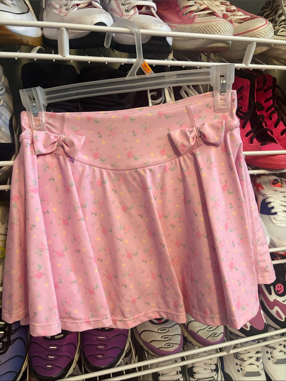 LOVE Shack Fancy Pink Floral Bow-Accent Skirt - size XS! Worn once!!